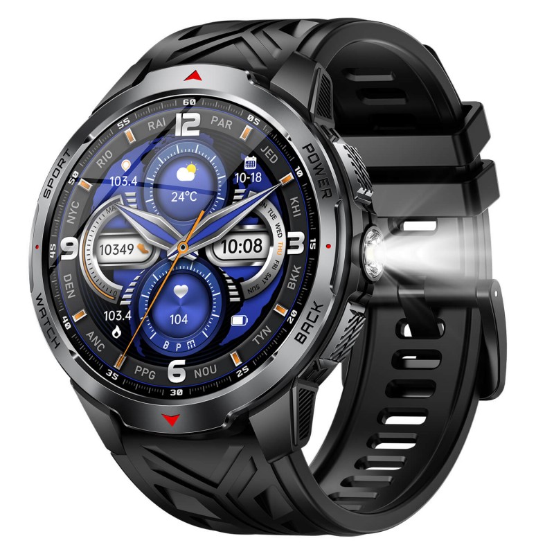 Smartwatch Microwear KT88 – Black Silicone